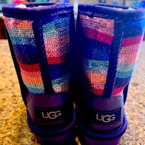 Rainbow sequin UGG BOOTS little kid ( baby) never worn